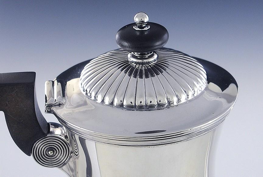 Antique c1880 Bigelow Kennard American Sterling Silver Coffeepot Teapot 8 3/4"