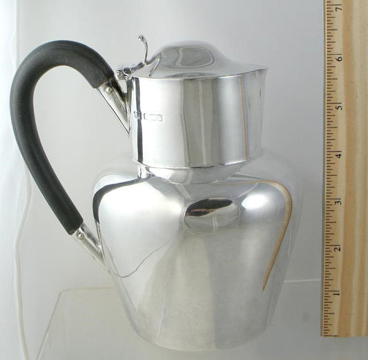 Antique 1905 English Sterling Silver Hot Milk/Chocolate Pot