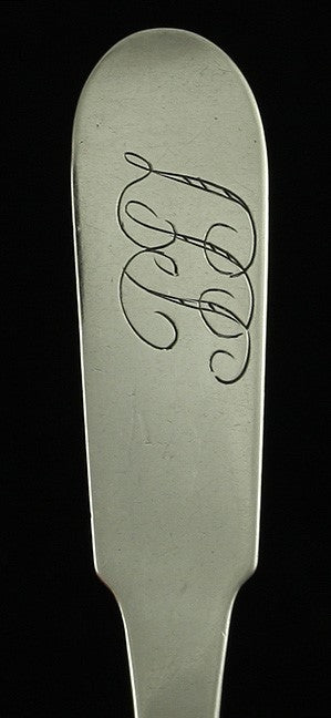 2 American Coin Silver Fiddle Teaspoons John Allen Shaw