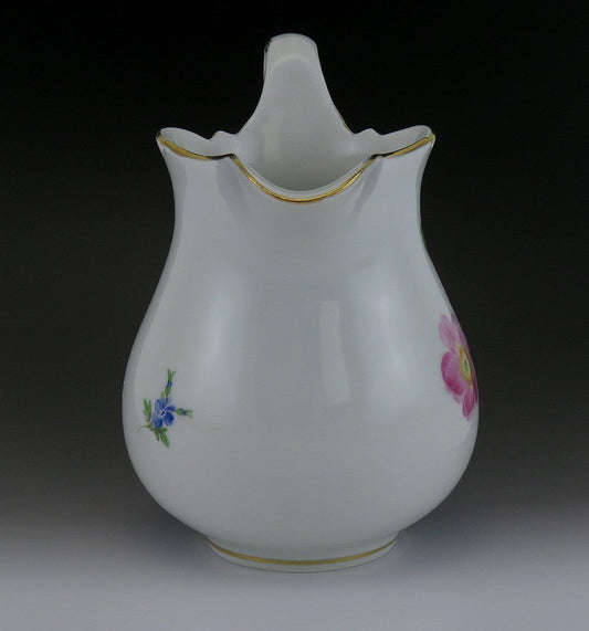 Delightful Antique Meissen First Quality Floral Flowers Creamer / Pitcher