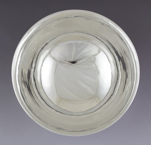 Antique Arthur Stone Arts & Crafts Sterling Silver Hand Hammered Bowl 7 1/4"