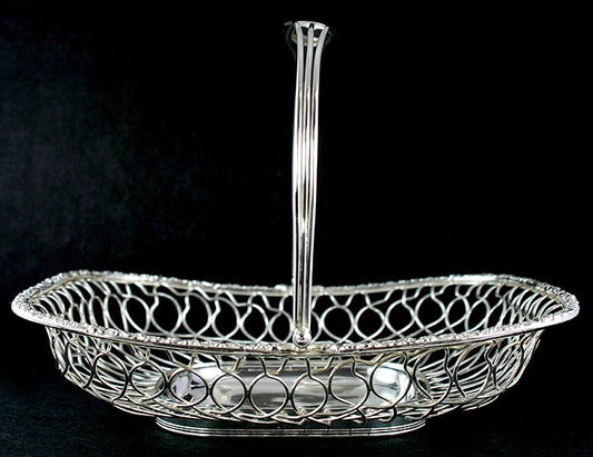 Great OSP Old Sheffield Fused Silver Plate Floral Basket