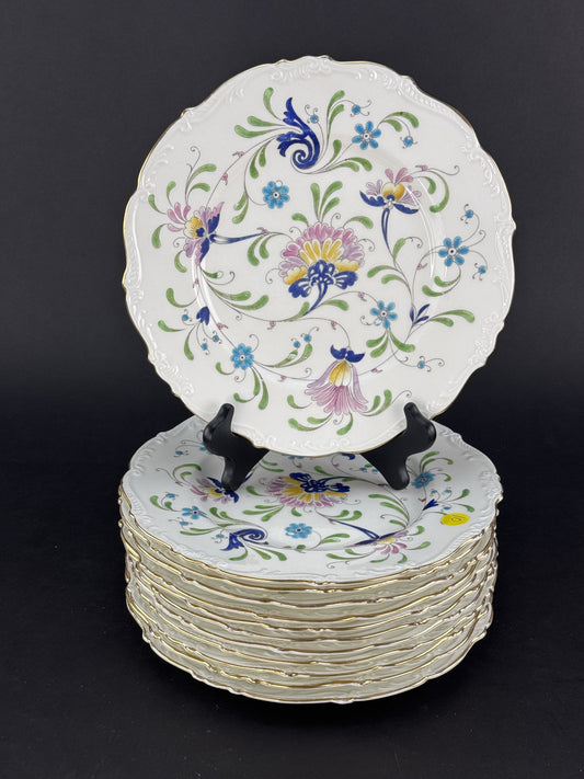 12 Coalport Fanfare Japan Pattern Dinner Plates 10.5 Inches