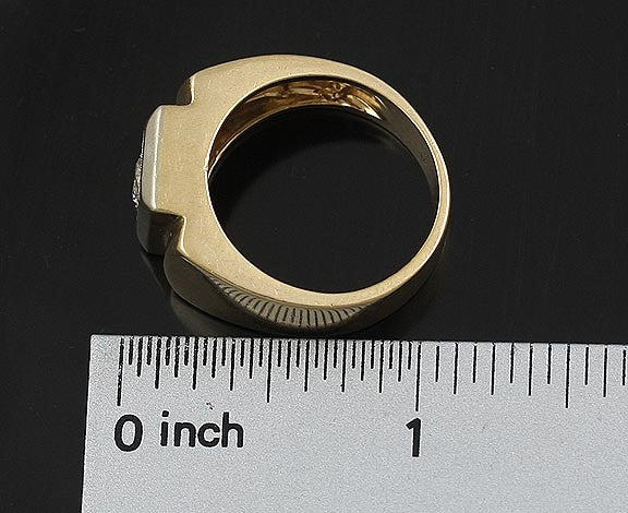 Stunning Solid 14K Yellow Gold & VS Brilliant Diamond Ring Size 10
