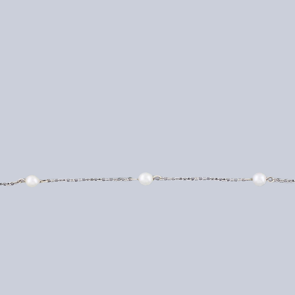 Elegant 14k White Gold & Pearl Necklace
