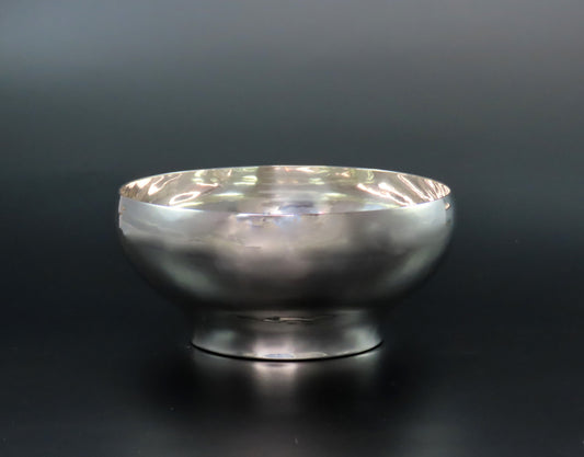 Great Arts Crafts Karl Leinonen Sterling Silver Hand Hammered Bowl 5" Diameter