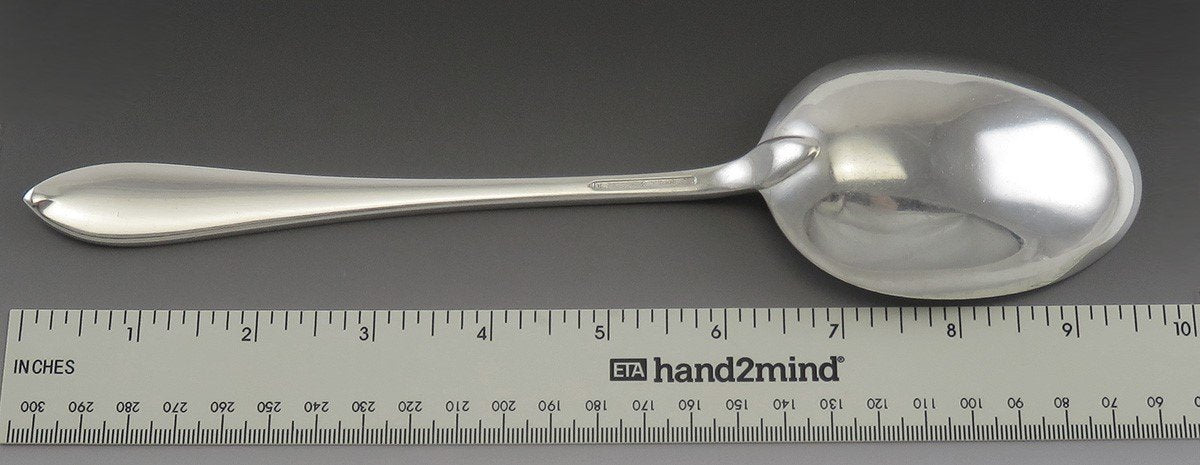 Antique Sterling Silver Faneuil 1910 Serving Spoon Pointed End NO MONO 9 5/8"