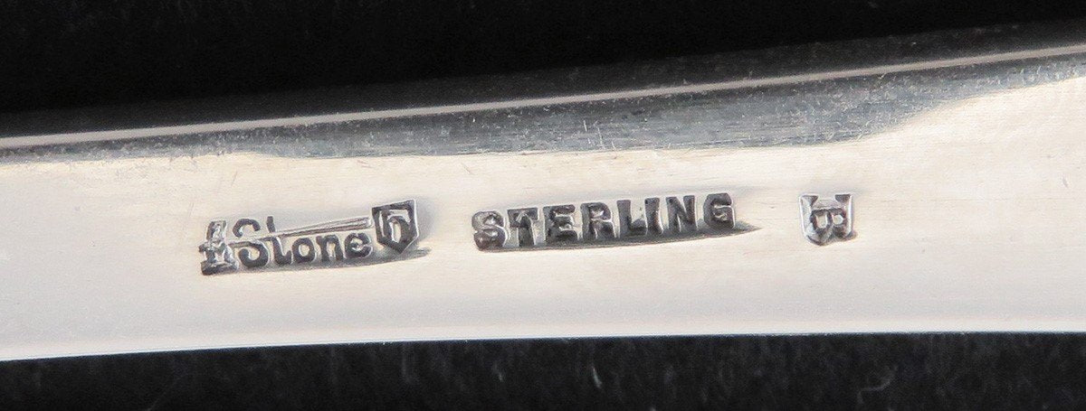 Antique Sterling Silver Arthur Stone Assoc Pointed End Serving Spoon NO MONO
