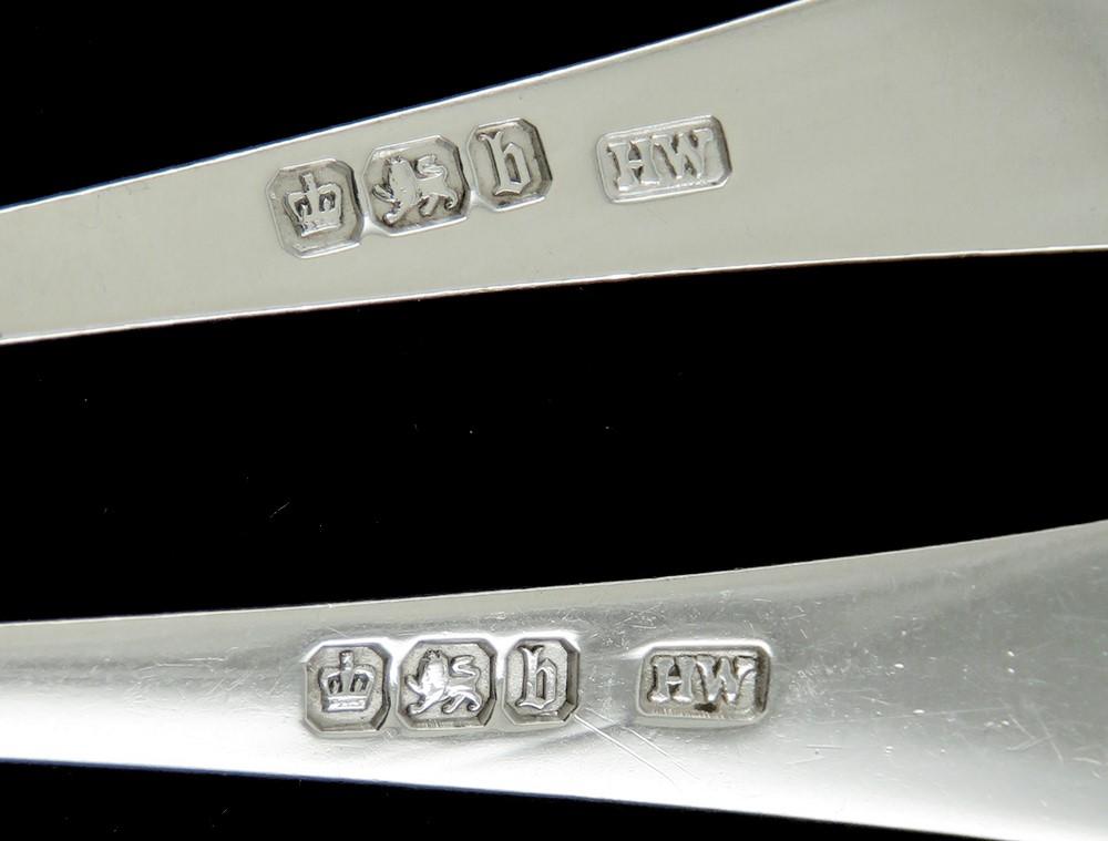 12 Antique English Sterling Silver 1894 Victorian Engraved Demitasse Spoons