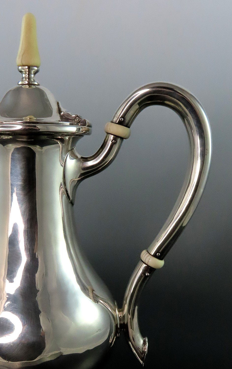 Erickson Arts Crafts Sterling Silver Handwrought Hand Hammered Teapot Coffee Pot