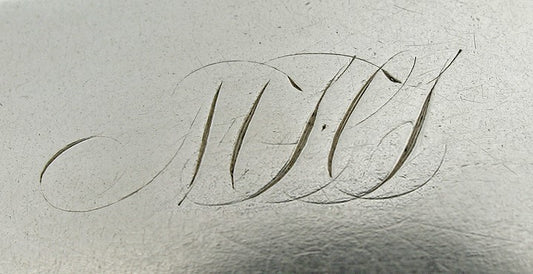 2 Wonderful Antique American Coin Silver Serving Spoons 1835