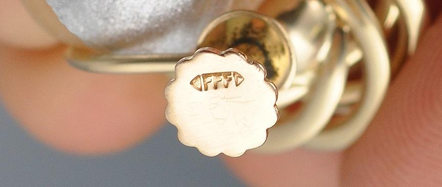 Awesome American 14k Yellow Gold and 6.7 mm Pearl Screwback Earrings