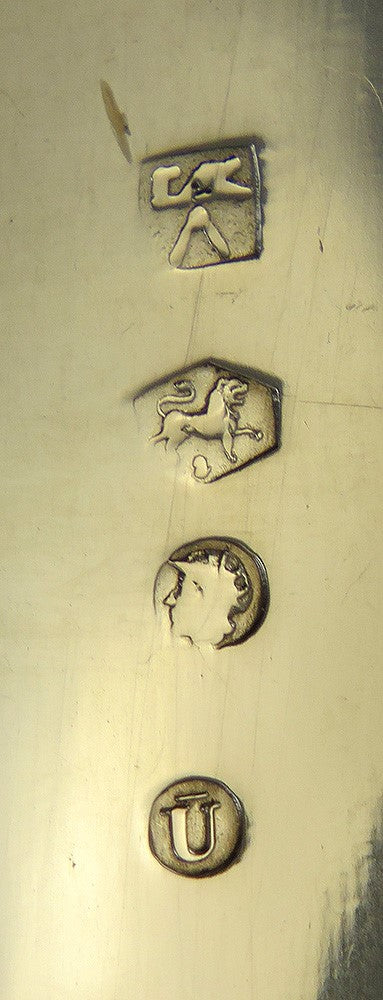 Great Rare and Huge Dutch 1854 Silver Pastry or Salad or Food Tongs
