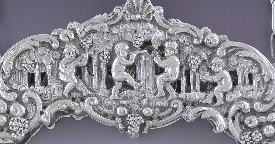 Beautiful c1920s Rome 800 Silver Cherub Putti Scene Purse Clutch Frame