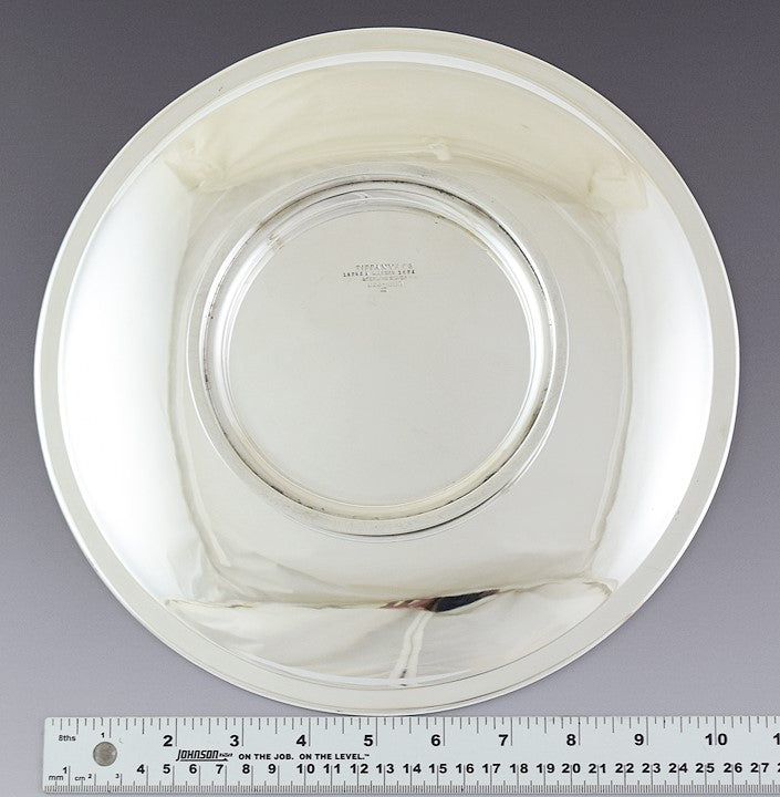 Antique 1907-1947 Tiffany & Co Sterling Silver Low Footed Tray 10.75"