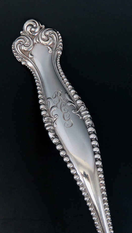 Antique 19th Century Sterling Silver Towle Canterbury Soup Punch Ladle 13 1/4"