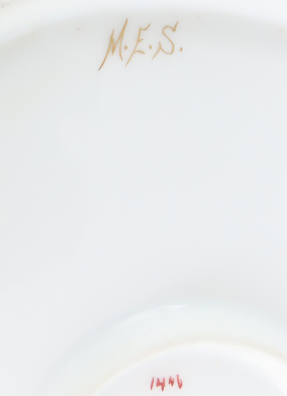 Art Nouveau Limoges Depose Porcelain Platter Scallop Gilded Edge Foliate Design