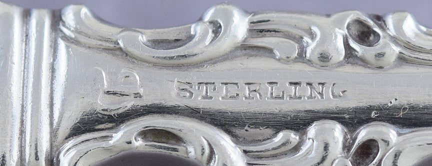 Great Pair Durgin Sterling Silver Regent Butter Knives / Spreaders S Mono