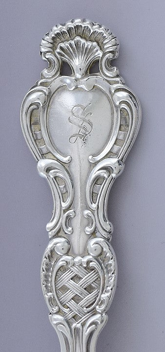 Great Pair Durgin Sterling Silver Regent Forks 7 1/8" Heavy Weight S Mono