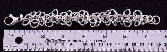 Fine Modern Sterling Silver Milor Looped Links Bracelet
