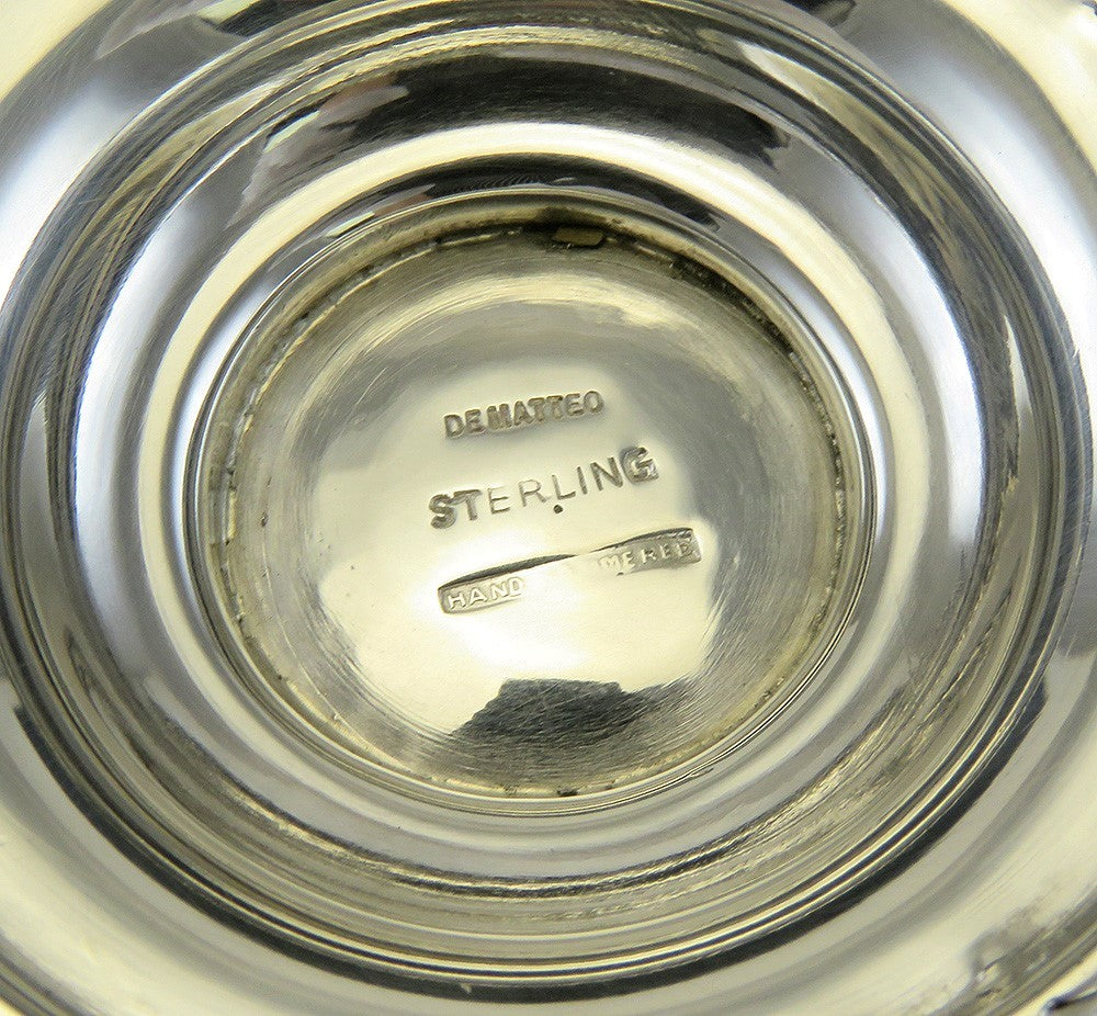 Vintage Sterling Silver Arts & Crafts Mid Century DeMatteo Creamer Sugar Bowl
