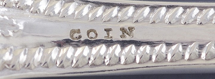 c1855 Great Set 6 American Coin Silver Rope and Shell Tea Spoons