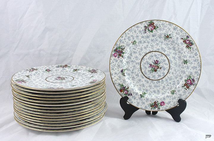 Lovely 14 Tiffany Royal Doulton Floral Luncheon Plates