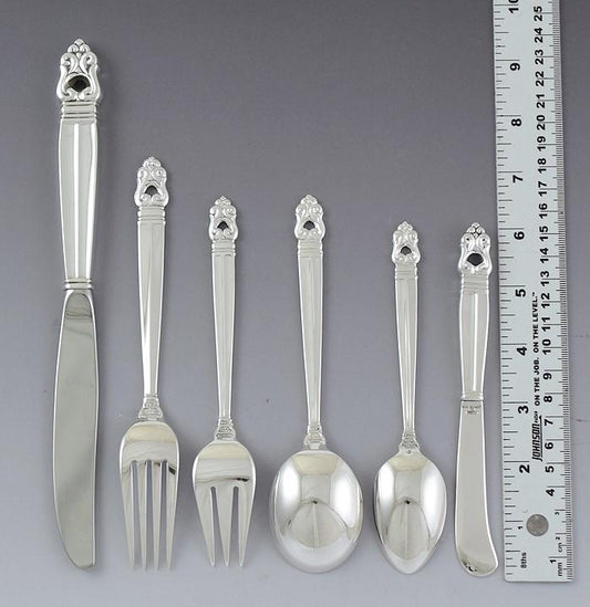35pc Superb International Sterling Silver Royal Danish Flatware Silverware Set