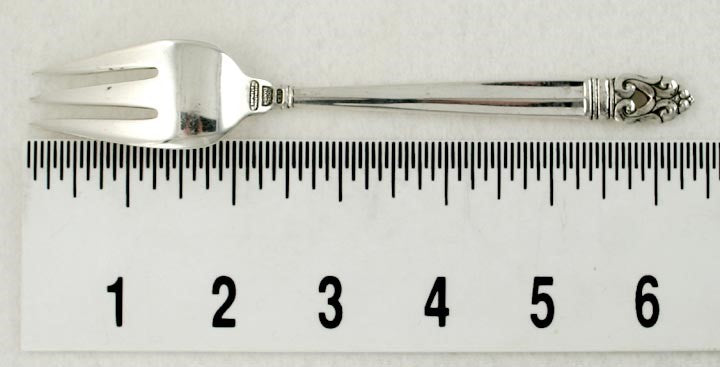 6 International Royal Danish Jensen Style Sterling Silver Salad Forks 6 3/8"
