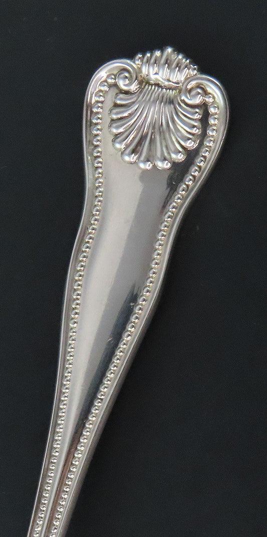 Handsome Sterling Silver Serving Fork Newport Shell 6 1/4 Inches