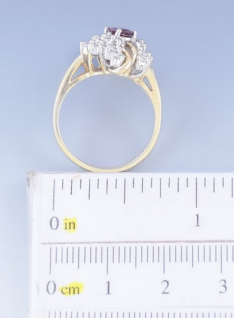 Gorgeous 14k Yellow Gold ~.44ct Ruby & ~.75ct Diamond Ring by Jaylen