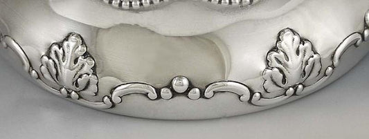 HANDSOME GORHAM STERLING SILVER RUFFLED RIM BOWL