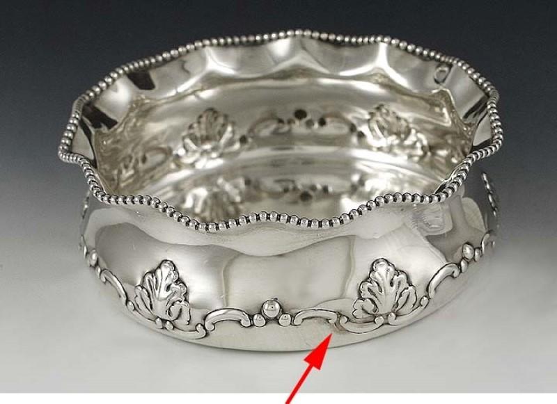 HANDSOME GORHAM STERLING SILVER RUFFLED RIM BOWL