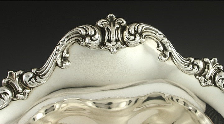 Decorative and Pretty Wallace Sterling Classical Compote 10 inches diameter