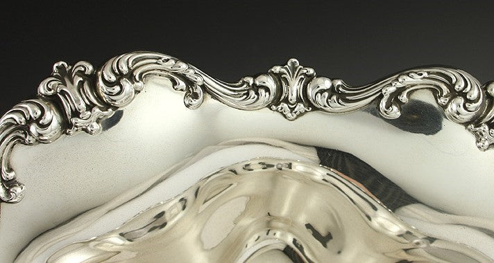 Decorative and Pretty Wallace Sterling Classical Compote 10 inches diameter