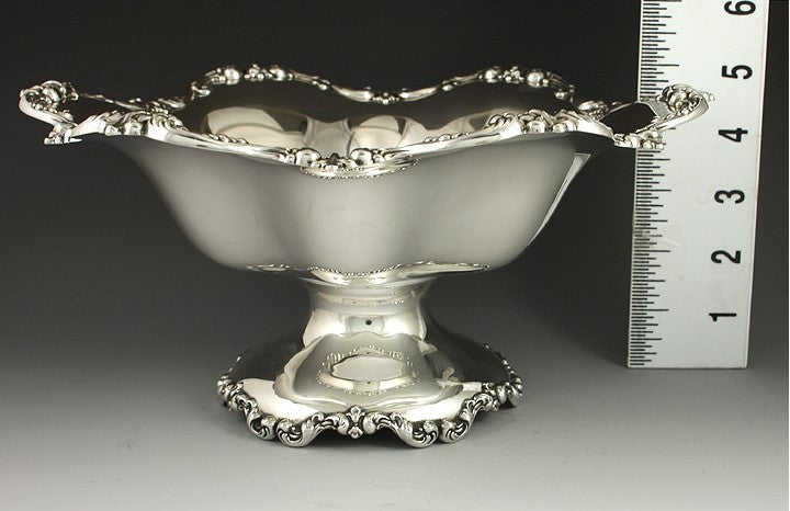 Decorative and Pretty Wallace Sterling Classical Compote 10 inches diameter