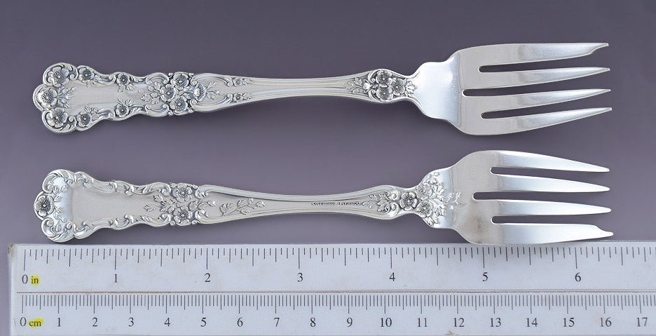 11 Antique Gorham Buttercup 1899 Sterling Silver Place Salad Forks 6 3/8