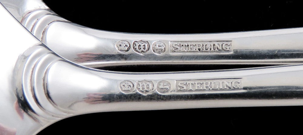 Rare Watson Dorian Sterling Silver Salad Serving Set Art Deco Greek Revival