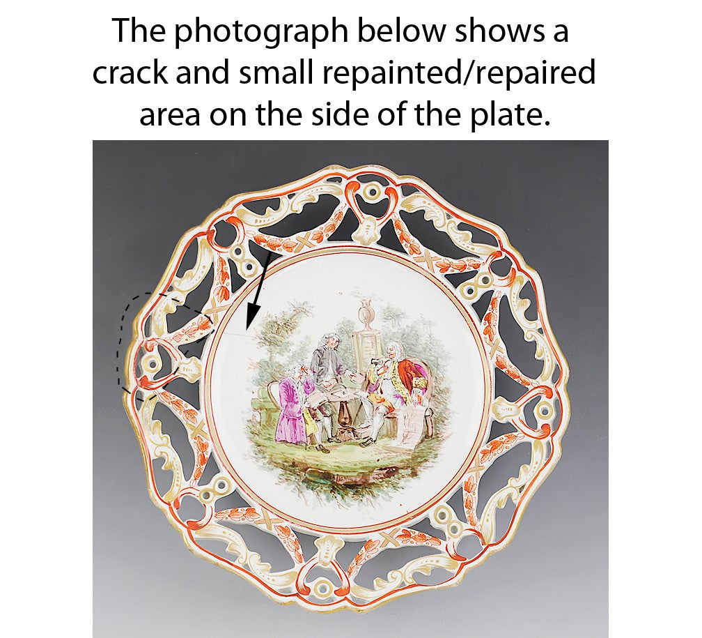 c1900 French Faience Porcelain Low Tazza/Compote