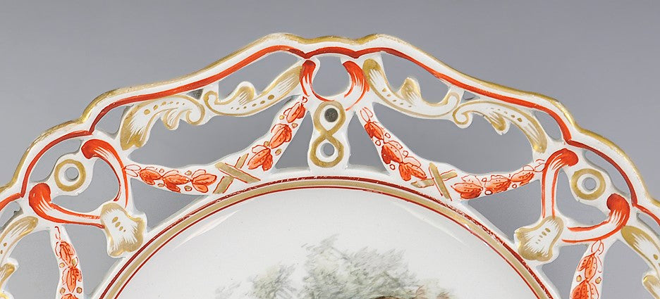c1900 French Faience Porcelain Low Tazza/Compote