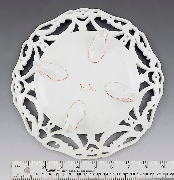 c1900 French Faience Porcelain Low Tazza/Compote