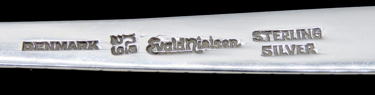 6 Danish Mid Century Modern Evald Nielsen Sterling Silver Cocktail Seafood Forks