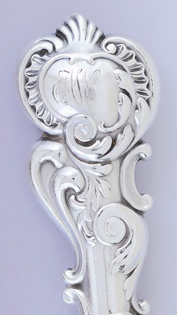 Antique Shiebler Sterling Silver Rococo Cake / Ice Cream Server Knife 10"