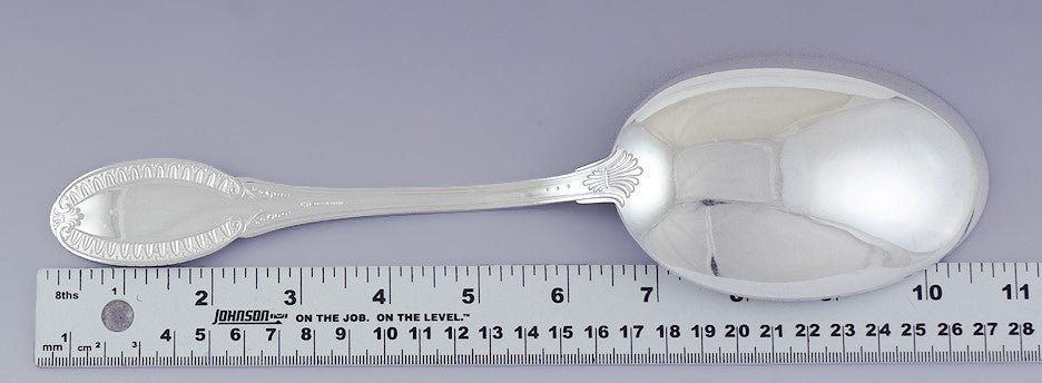 Fabulous Italian 800 Silver Large Casserole Serving Scoop Spoon NO MONO 10 3/4"