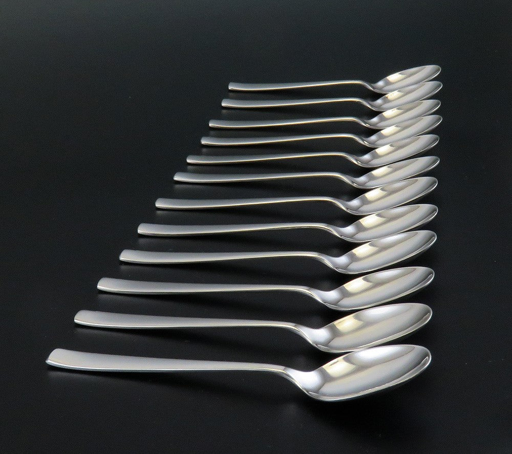 12 German 800 Silver Wilkens Deco 1920s-1930s Demitasse Tea or Coffee Spoons