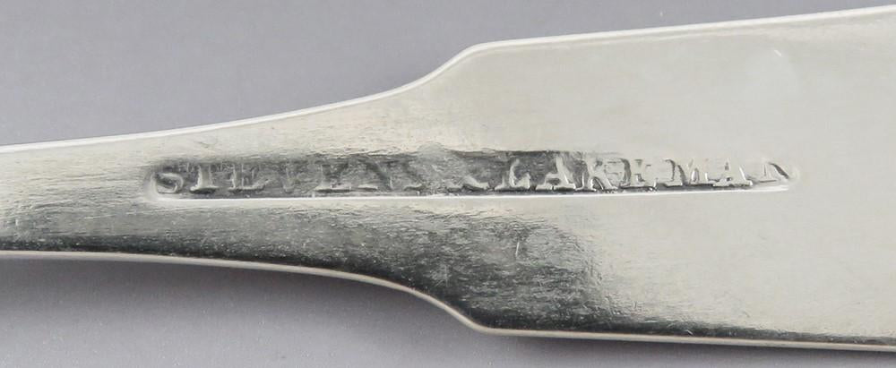 Antique Salem MA Coin Silver Stevens Lakeman Sheaf of Wheat Mustard Ladle