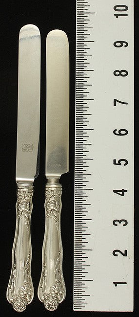 12 Old Wallace Sterling Silver Carnation 1888 Dinner Knives