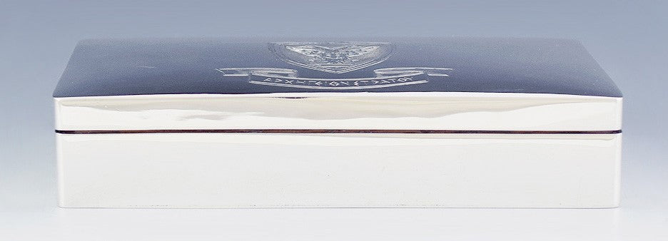 Greek Sterling Silver Hellenic Army Emblem Cigarette Box