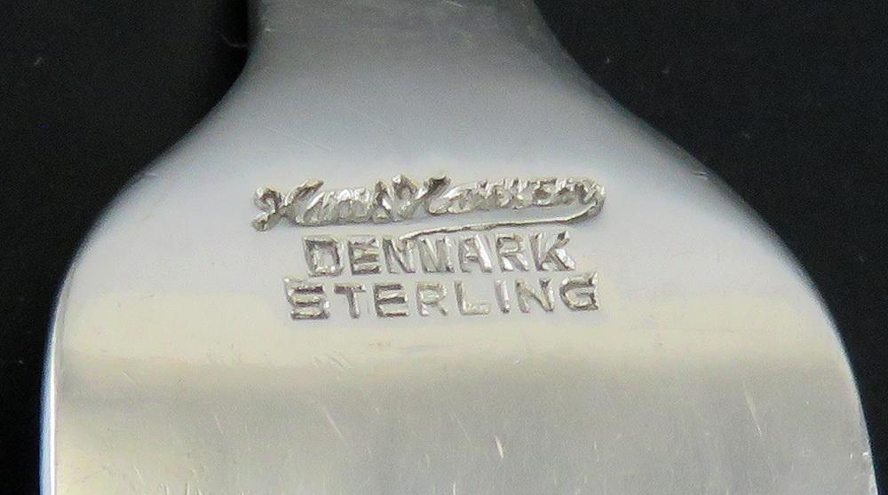 12 Heavy Sterling Silver Hans Hansen Vendome Denmark Dessert Forks 5 1/8"