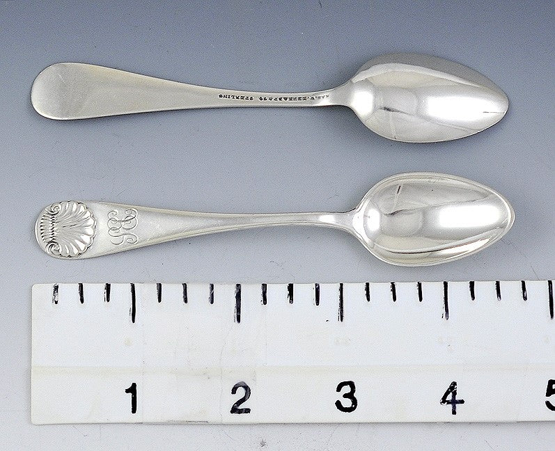 8 19th Century Charles Kennard Boston Sterling Coffee/Tea Spoons